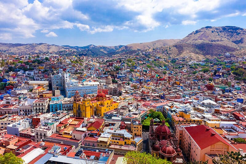 Guanajuato's colorful buildings make this city a must-visit city in Mexico