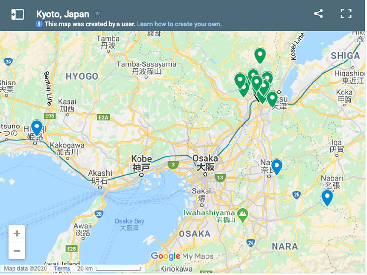 places to visit in kyoto | kyoto attractions map
