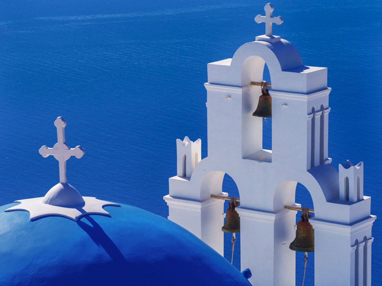 places to visit in santorini three bells of fira
