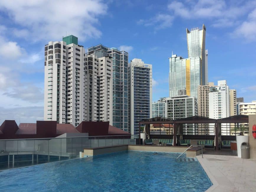 view of panama skyline from hard rock hotel