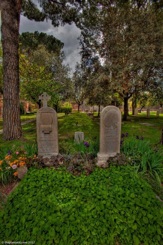 protestant cemetery rome tomb stones