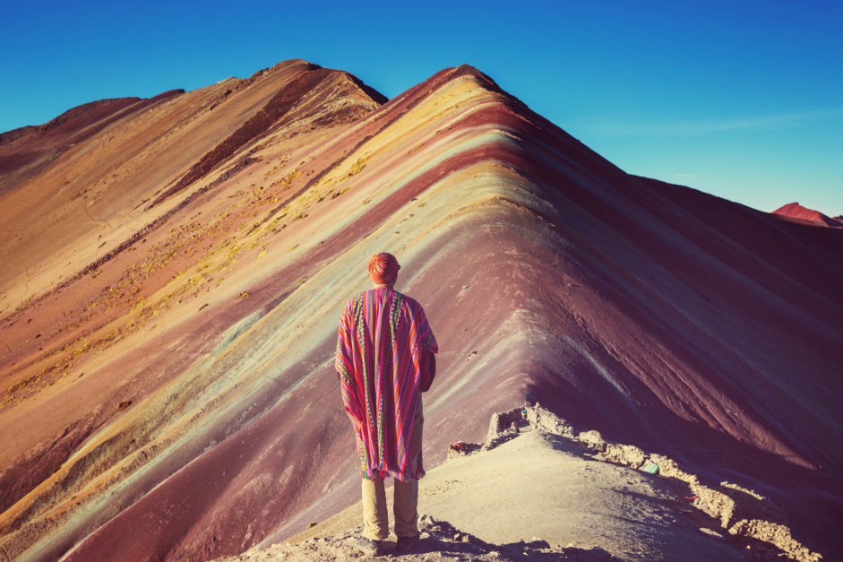 hiking rainbow mountain in peru