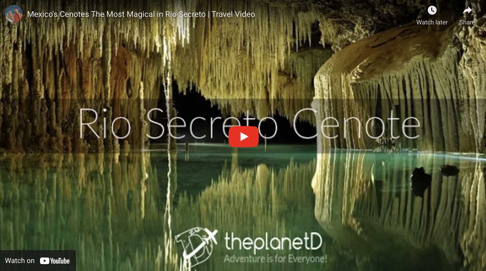 rio secreto cenote video