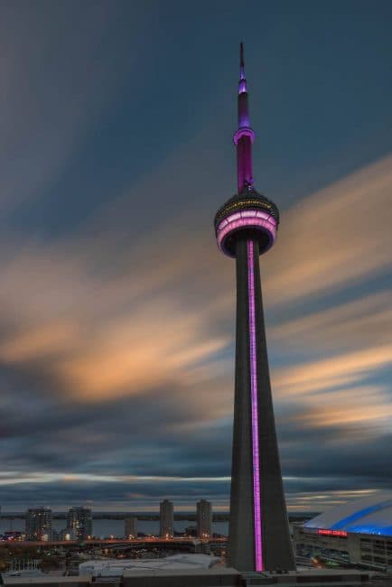 ritz calrton Toronto view view of CN Tower at Ritz Carlton