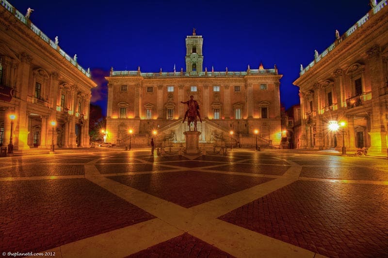 rome in photos at night