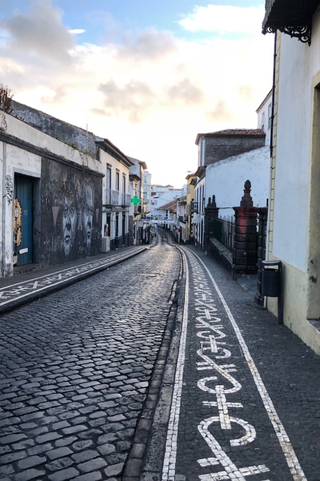 ponta delgada streets of the azores