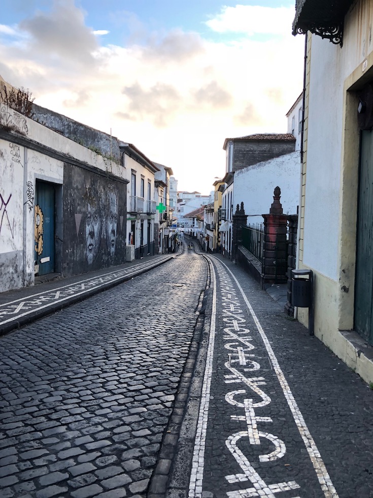 ponta delgada streets of the azores