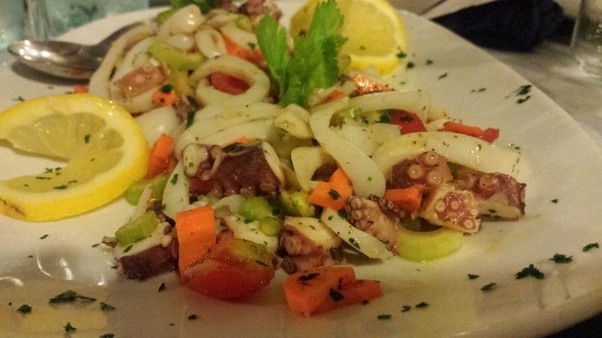 Italian seafood salad puglia food tour