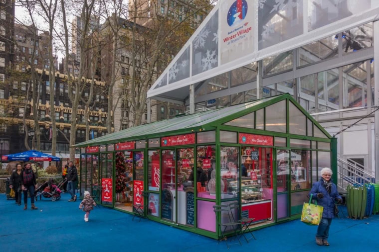 Christmas shops at the Bryant Park Winter Village