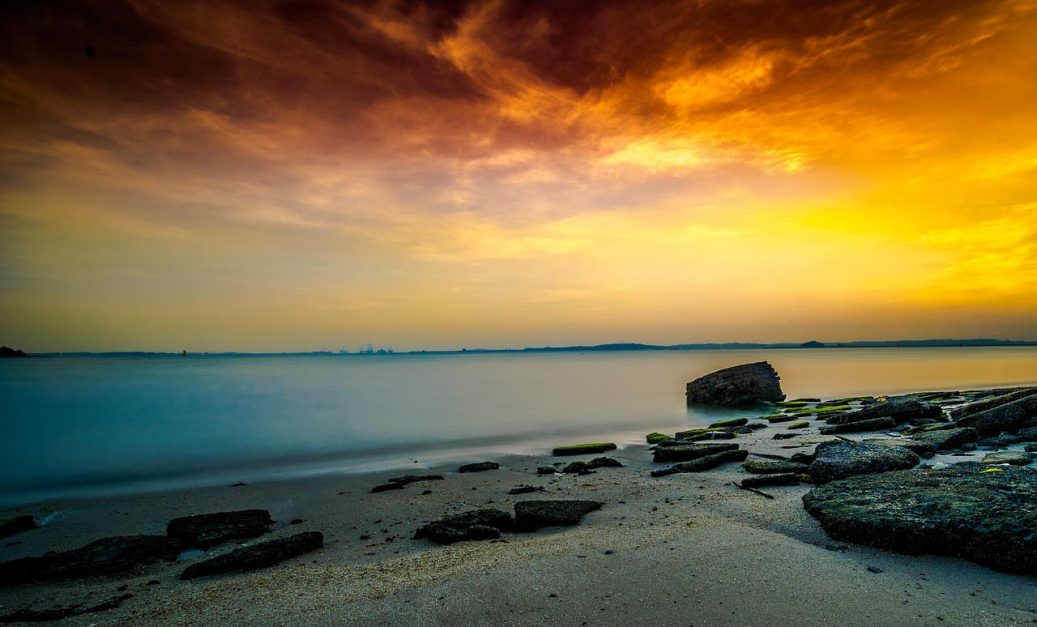 Les plages de Singapour sur l'île de Sentosa