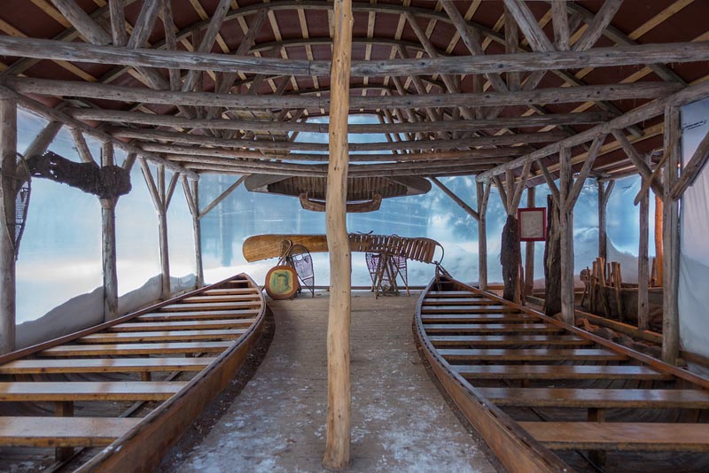 snowmobile quebec long house