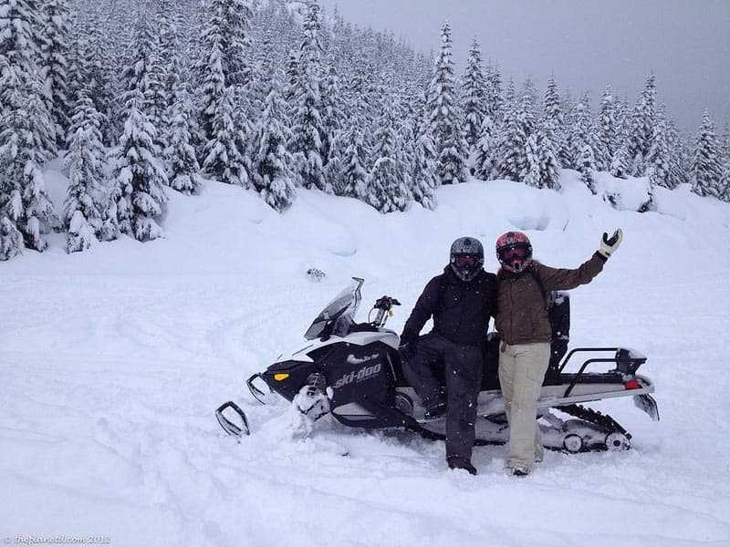 snowmobile whistler dave and deb