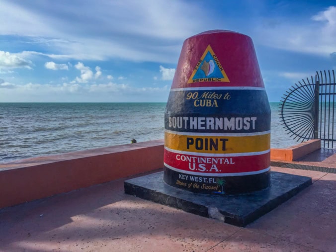 The Southermost point in North America in Key West, Florida