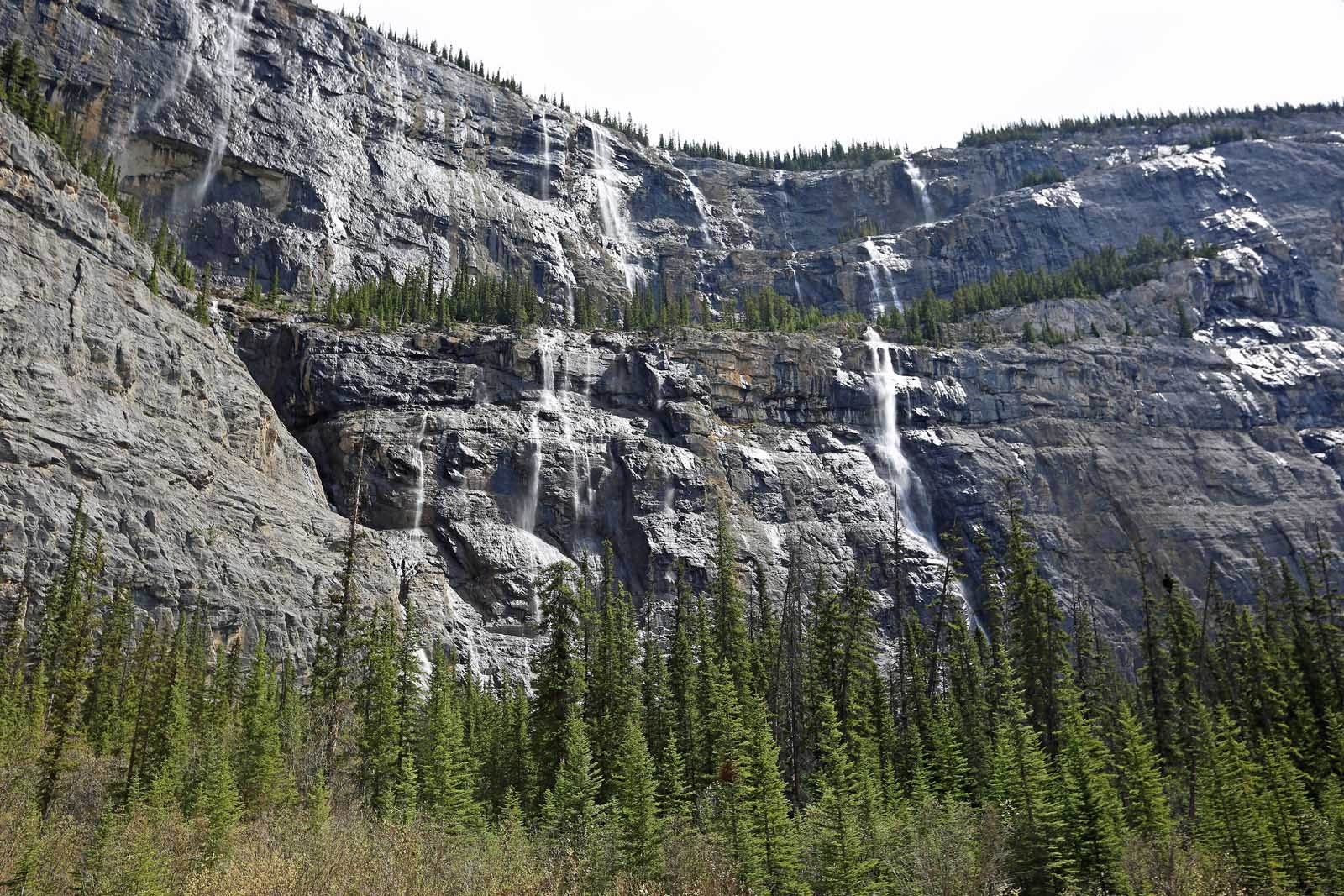 stops along the icefields parkway weeping wall