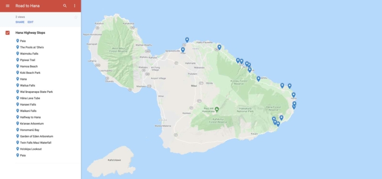 Road to Hana: Highway Map, Things to Do And Tips - The Planet D