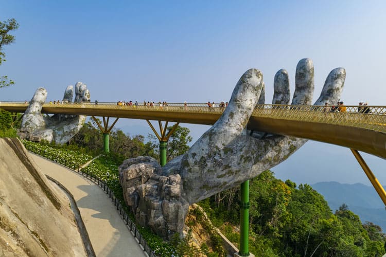 things to see in vietnam golden hands brige