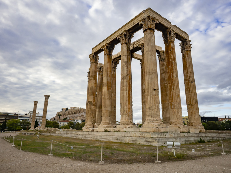 Le temple d'Olympien Zeus à Athènes