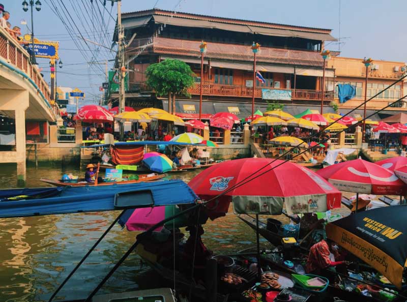 The Amphawa Floating Market in Bangkok