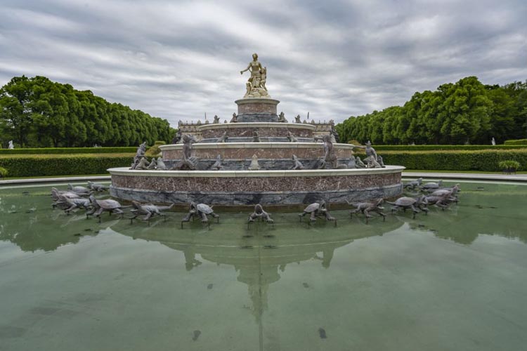 The Fountains of Castle Herrenchiemsee in Bavaria
