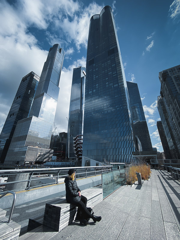 View from The High Line in the Hudson Yards 