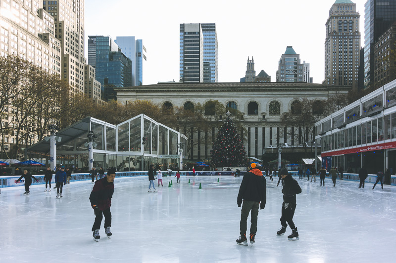 Skating in Bryant Park