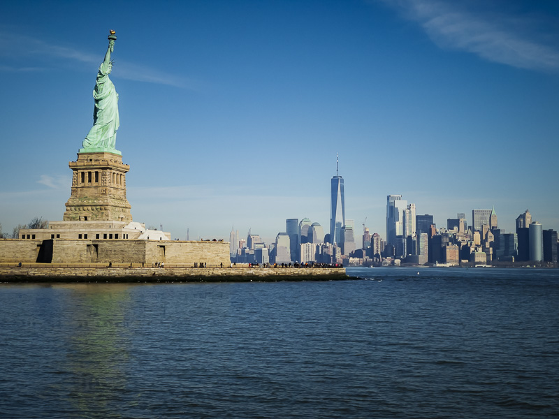 things to do in new york city - Statue of Liberty and Manhattan in New York City