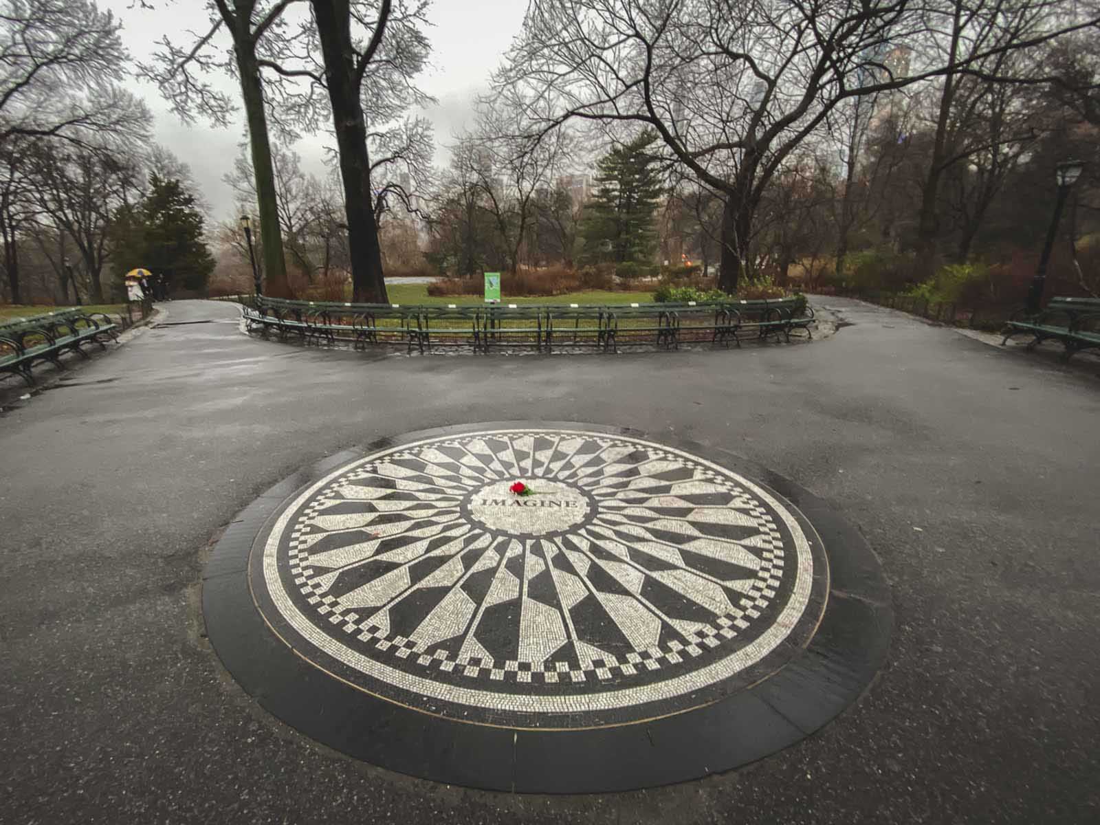 imagine in new york city's central park