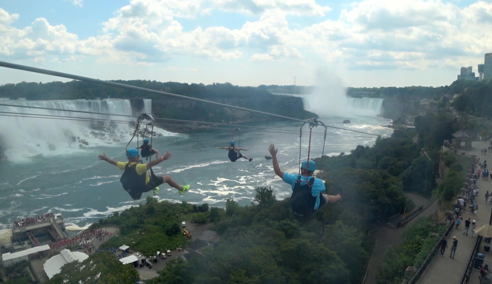 coisas para fazer nas Cataratas do Niágara Canadá tirolesa