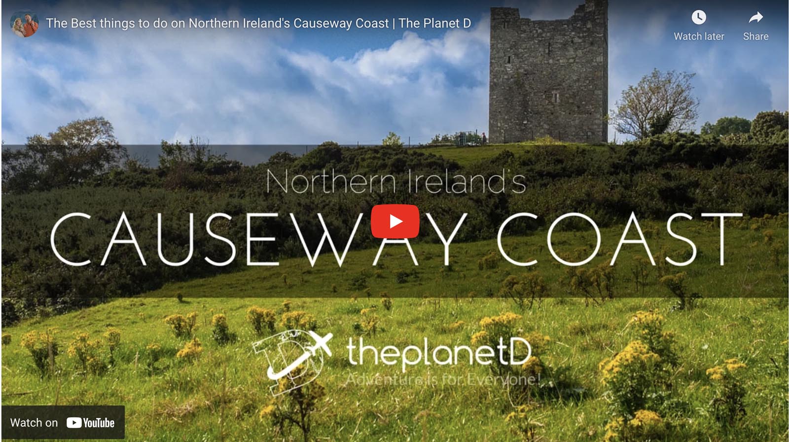 Vdeo of the Causeway Coast in Northern Ireland
