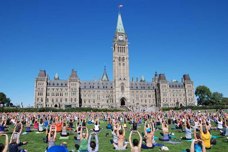 what to do in Ottawa yoga on the hill