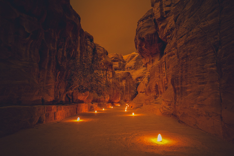 petra at night