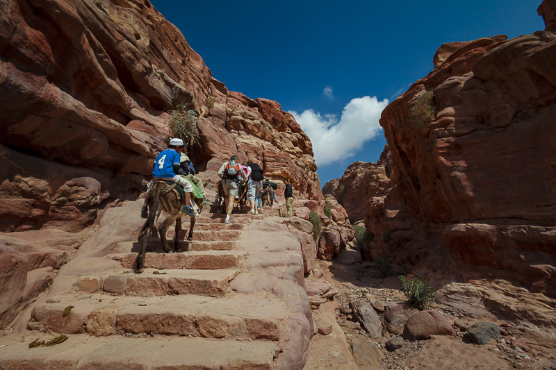 taking trails up for views of petra