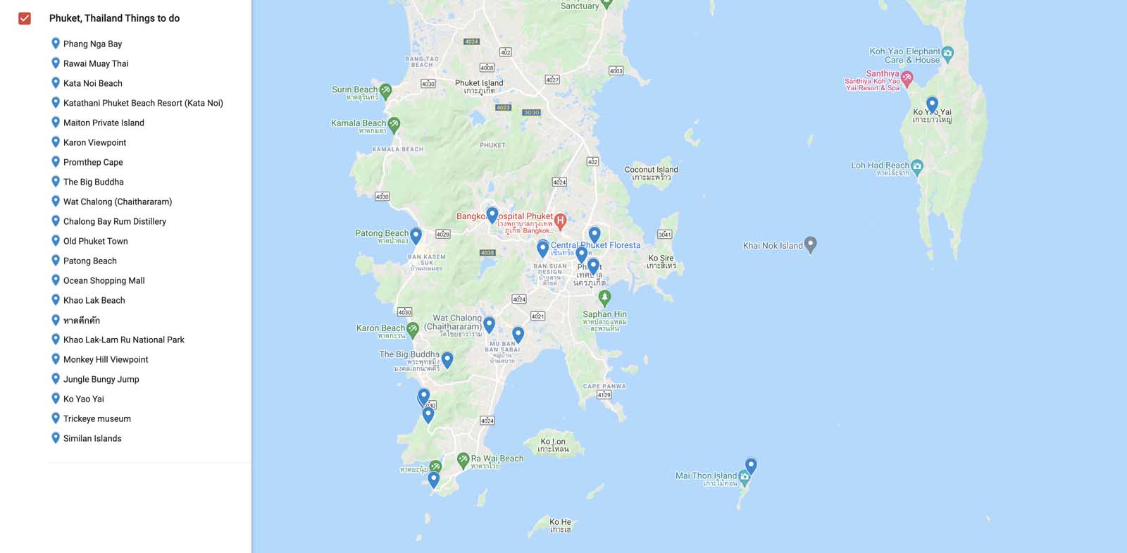 best things to do in phuket thailand map