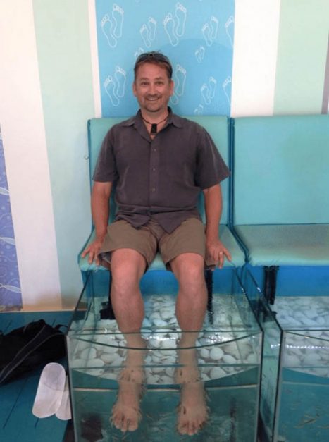 unique things to do in santorini | fish spa
