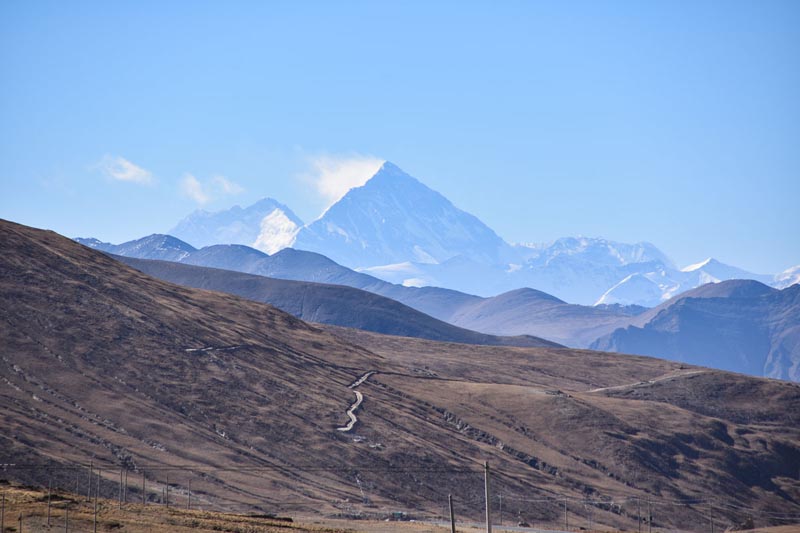 mount everest from tibet side