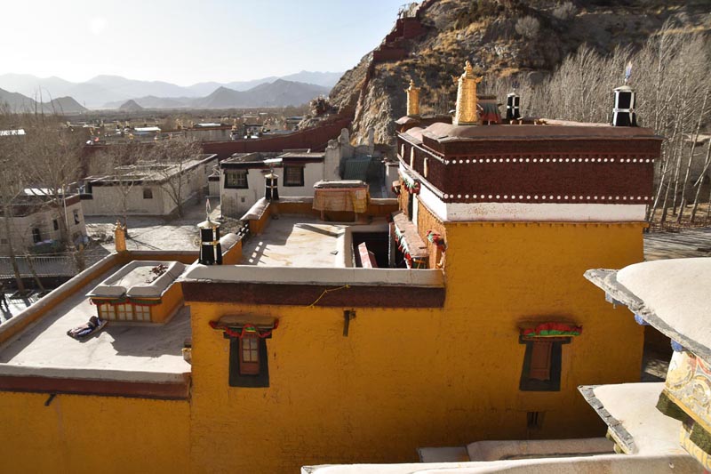 Pelkor Monaster in Gyantse Tibetan mountains