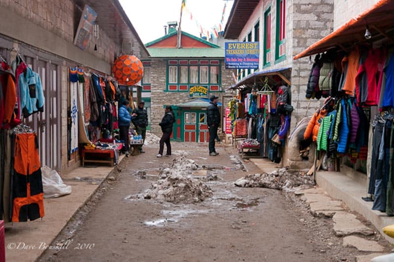 shopping at namche bazaar base camp trekking tips