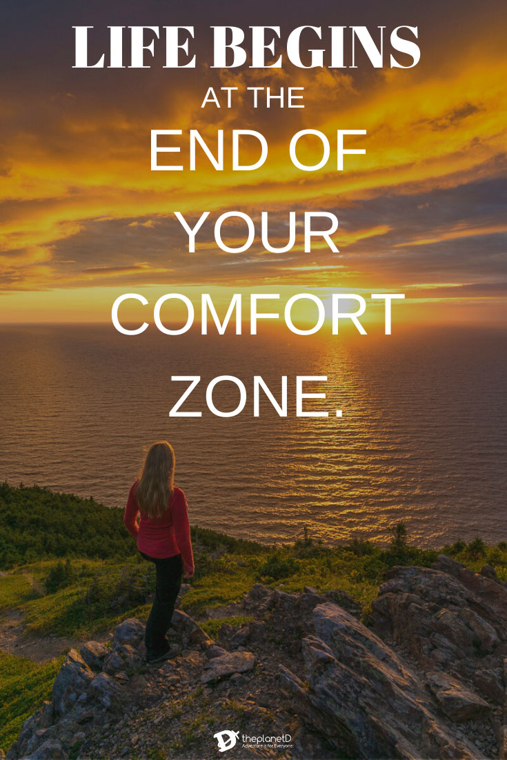 Best Quotes About Traveling life begins at the end of your comfort zone