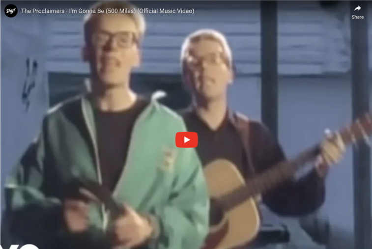 best travel songs the proclaimers i'm gonna be 500 miles