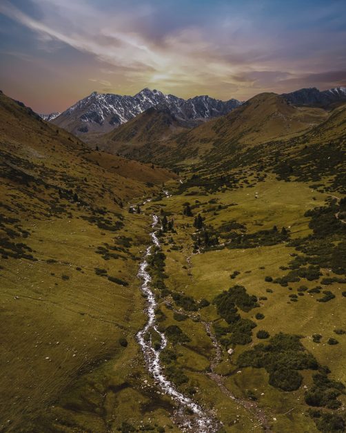 trekking kyrgyzstan drone