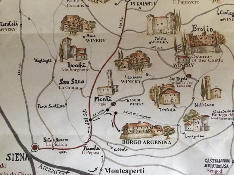 map of Tuscany