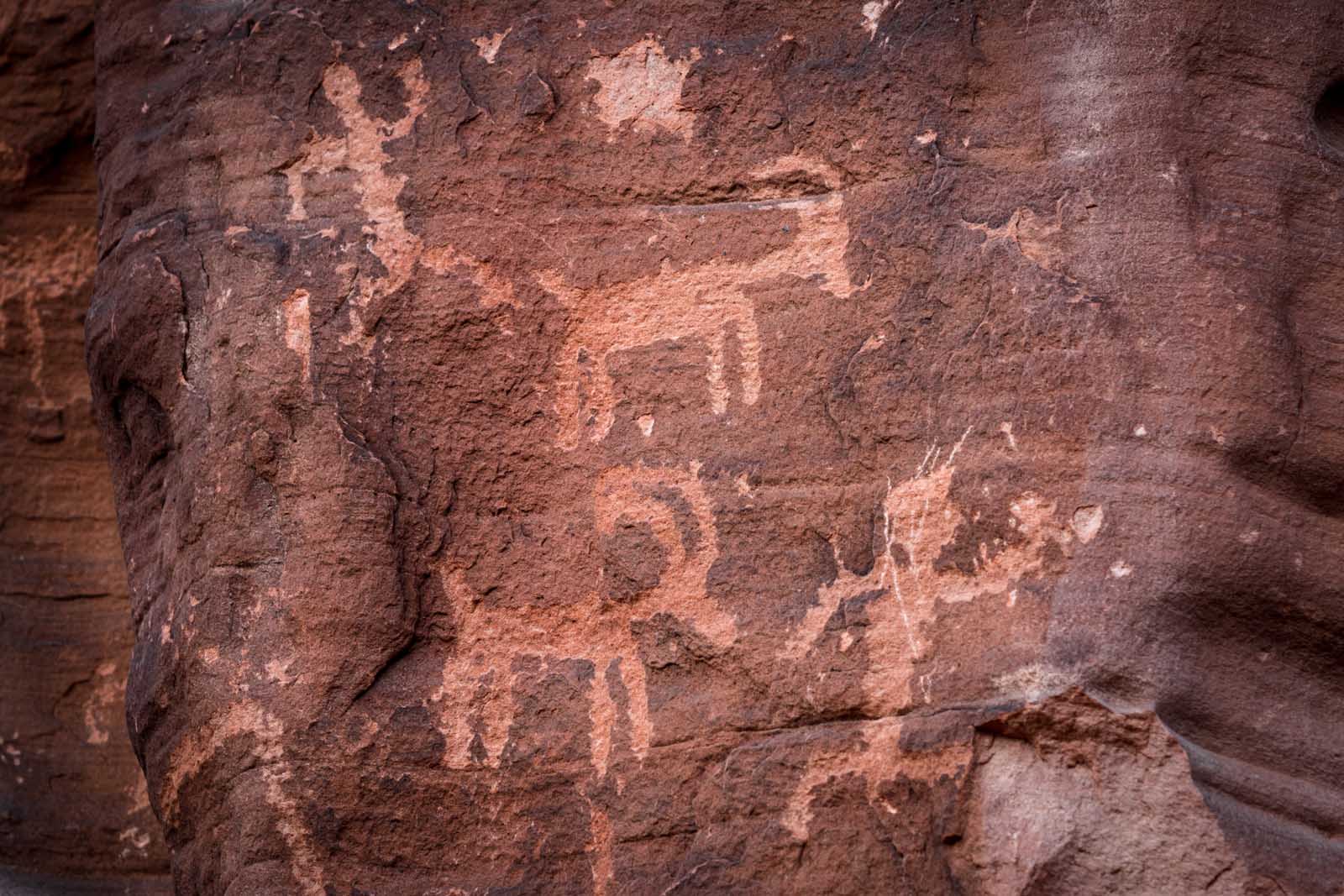 Petroglyphs in Valley of fire State Park Nevada