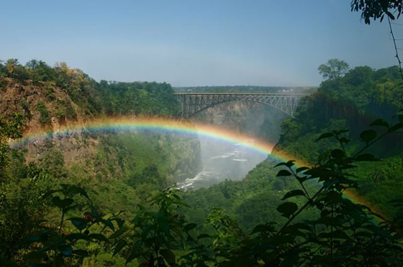 victoria falls zambia rainbow