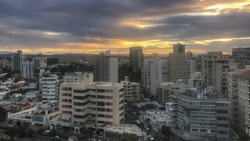 Sunset in San Juan, Puerto Rico