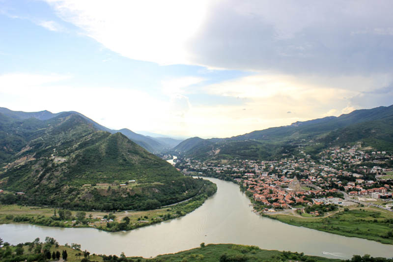 the capital city of Georgia | tbilisi and the Kura River