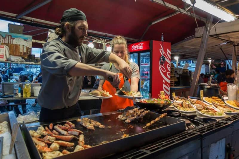 marché aux poissons. bergen norvège