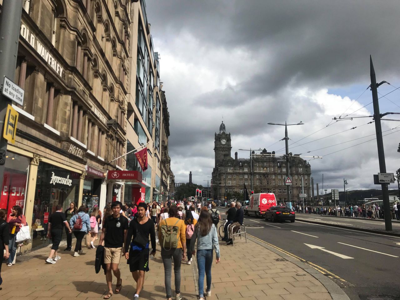 Princes Street is always bustling with tourists and locals