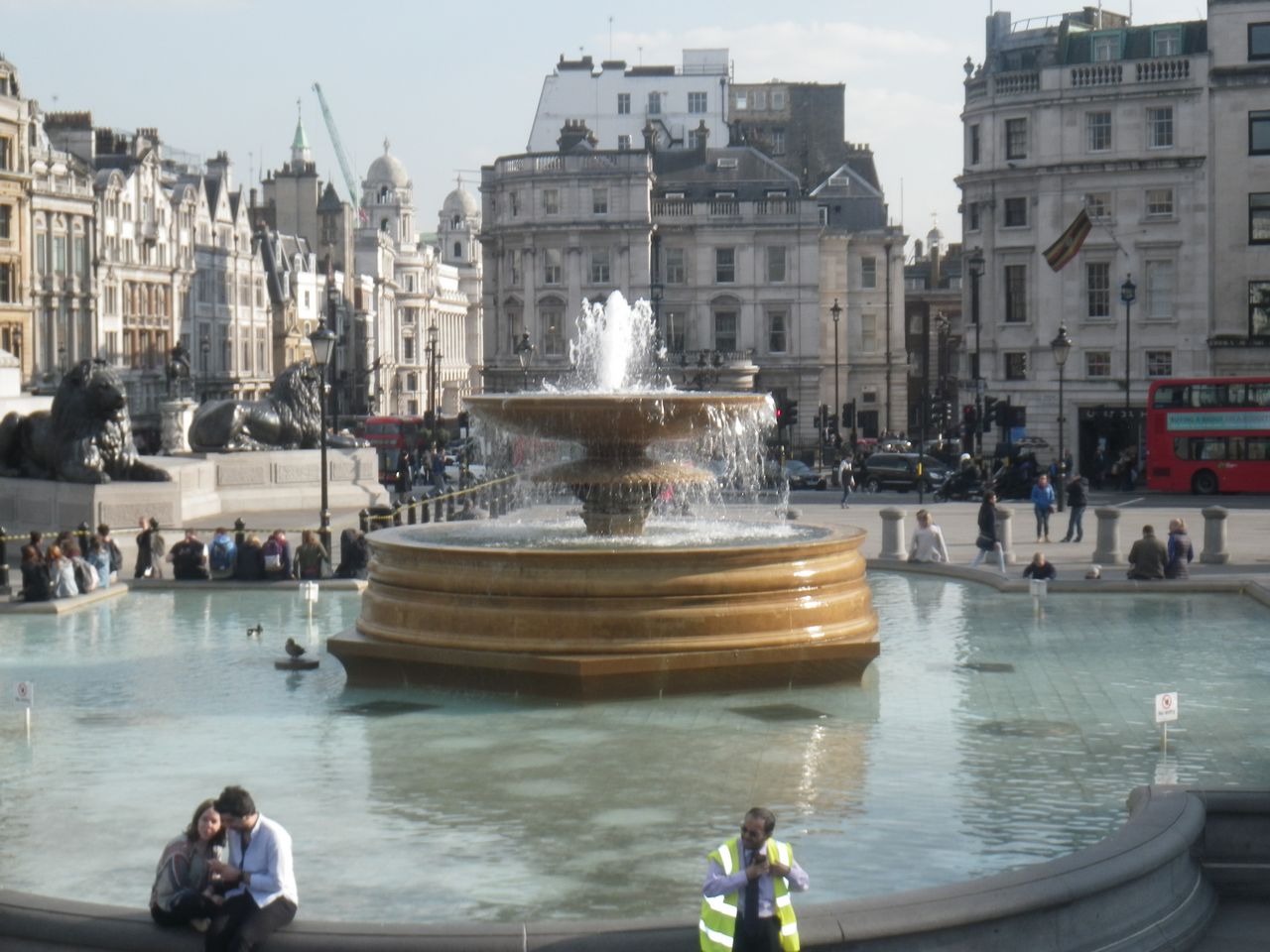 Where to stay in London best areas Trafalgar Square's iconic fountain