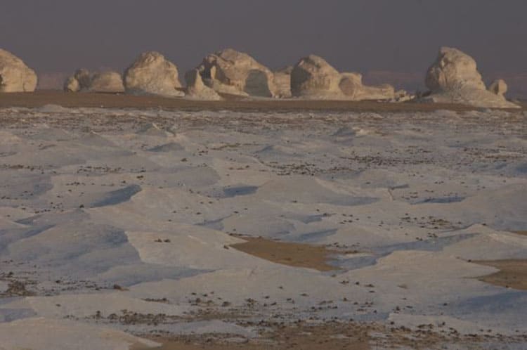 white desert looks like snow