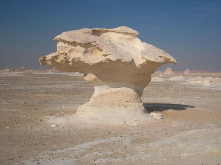 white desert lunar formations